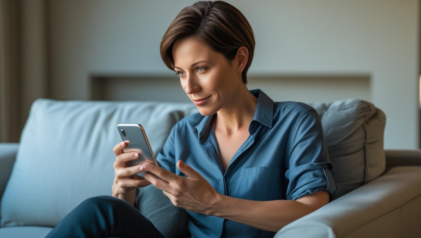 persona viendo ecommerce en movil