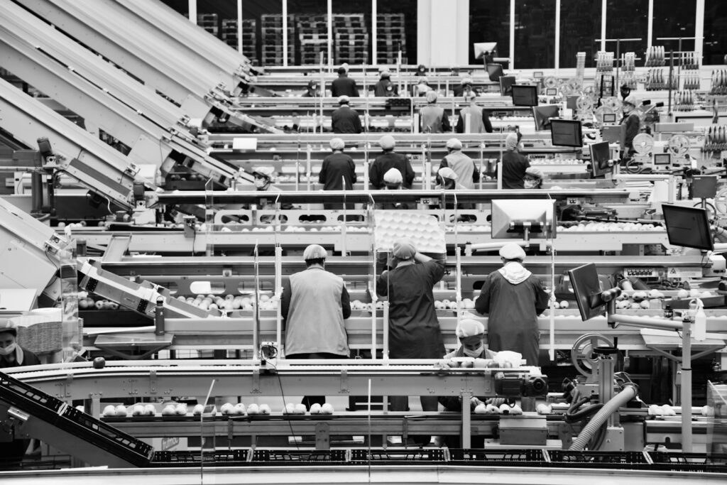 Línea de producción industrial